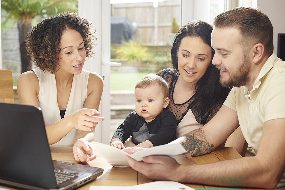 mortgage advisor explaining the small print.